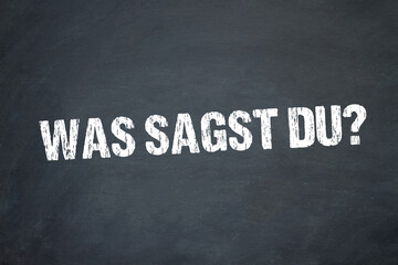 Obraz premium Was sagst du?