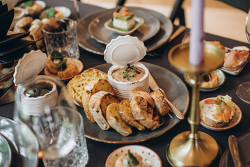 pate with bread on the table