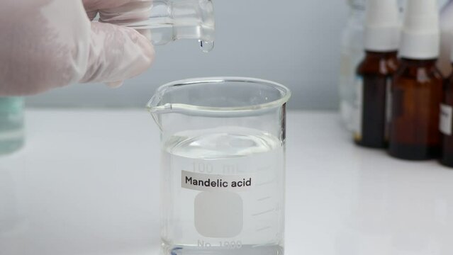 mandelic acid is a chemical ingredient in beauty product, chemicals used in laboratory experiments