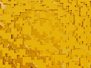 abstract yellow pixels background. 3d render. 3d illustration