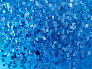 3d illustration. 3d render. background of blue sequins