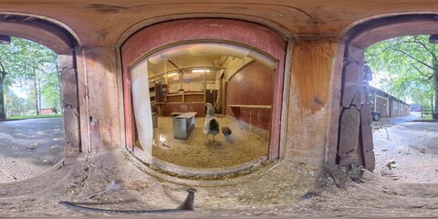 Door or hole for Chickens to enter Farm Barn, 360 Photo © SweCreatives