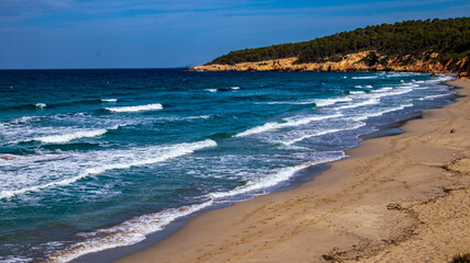 Fototapeta na wymiar Menorca, playa Binigaus