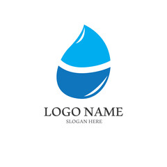 Water drop logo, a logo with a concept style vector illustration template on a white isolated background.