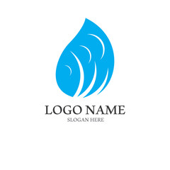 Water drop logo, a logo with a concept style vector illustration template on a white isolated background.