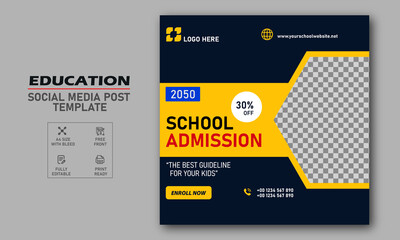 Social Media Education post. Back School social media post