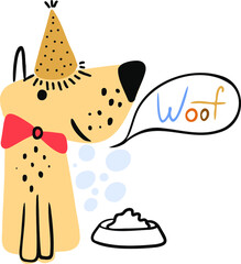 A set of vector cute dog drawings. A collection of cartoon puppy characters design with flat color. A set of funny pets isolated on a white background. Baby dog characters