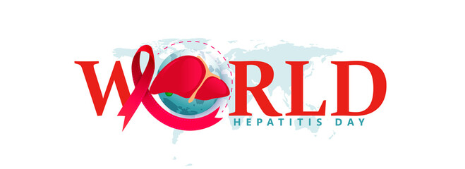 world hepatitis day template use for card vector design - obrazy, fototapety, plakaty