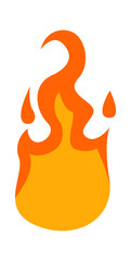 Flame or fire icon. Vector illustration