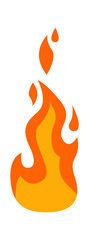 Flame or fire icon. Vector illustration