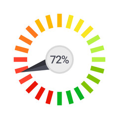 Circle colored indicator. Vector illustration