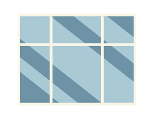 Multileaf window icon. Vector illustration