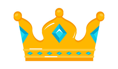 Golden Royal Crown. Vector illustration