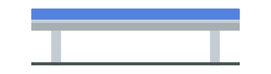 Obraz premium Hospital couch Medical Equipment. Vector illustration