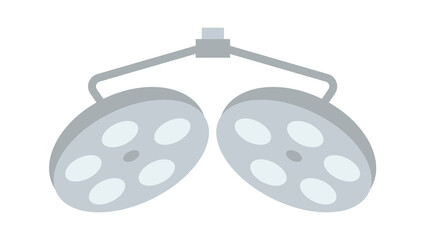 Operating lighting Medical Equipment. Vector illustration