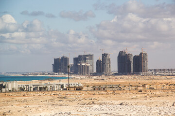 Beautiful view of the new city in the center of Alamein, Egypt