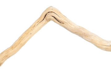 Part of driftwood isolated on white