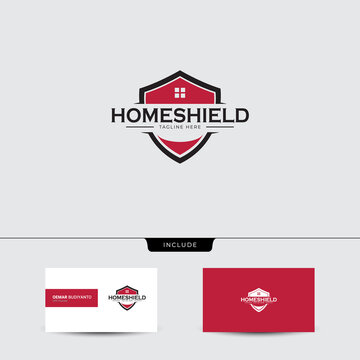 Home shield awesome logo template