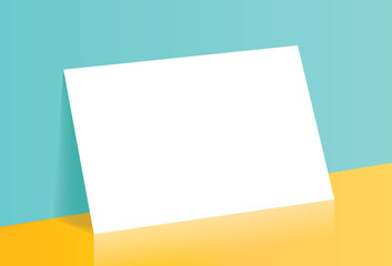 Close Up Blank Business Card Mockup Template Horizontal Branding Corporate Office Presentation Document Realistic Illustration