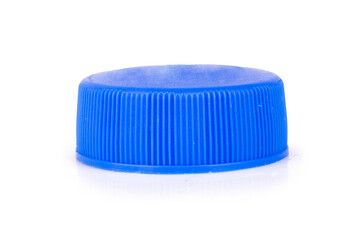 bottle cap plastic isolated on white background color blue