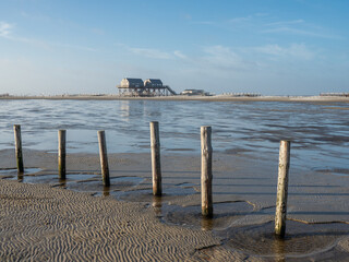 North Sea landscape in Sankt Peter-Ording, Germany