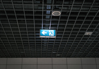 architecture in subway and exit sign