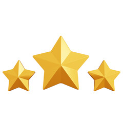 Obraz premium 3d rendering three stars isolated