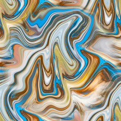 Seamless pattern with liquid and fluid marble texture, colourful  paint, mix colors, abstract background.