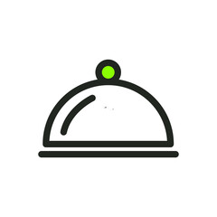 illustration of flat line icon and green color. for websites, applications, businesses and others.