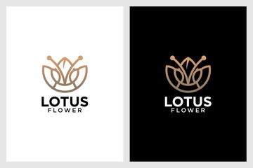 lotus logo design with flowers