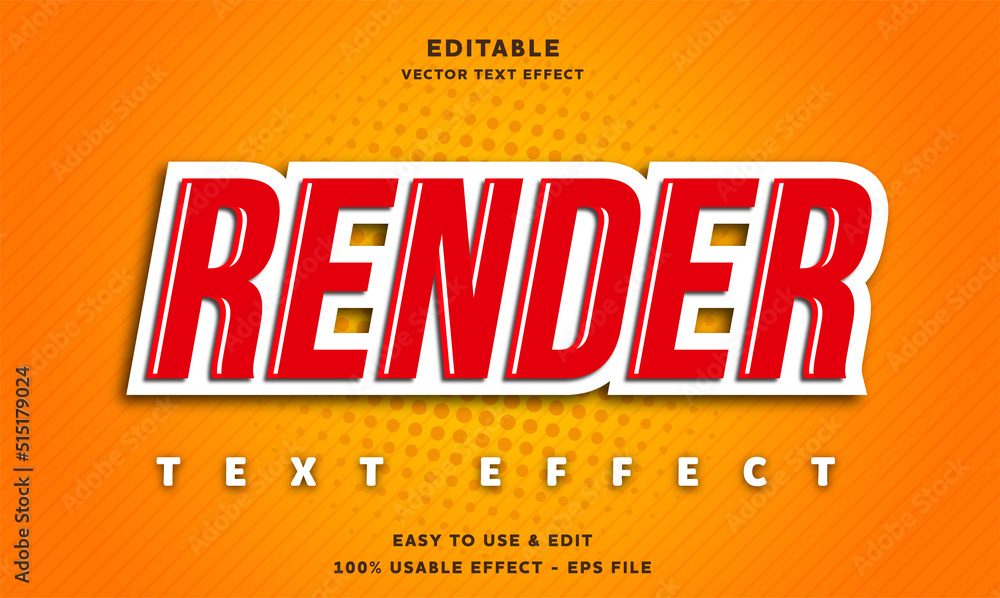 Poster render editable text effect with modern and simple style, usable for logo or campaign title