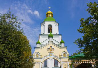 Fototapeta na wymiar Resurrection Church near Kyiv Pechersk Lavra in Kyiv, Ukraine