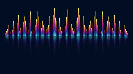 Colorful digital music equalizer. Abstract technology background vector