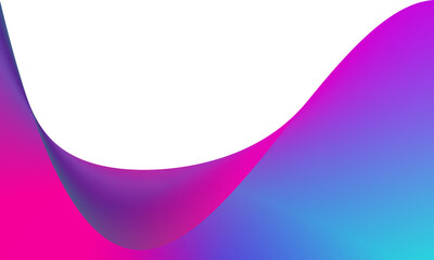 abstract smooth shape white background purple violet pink and blue
