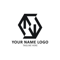 simple initial logo for business and others.