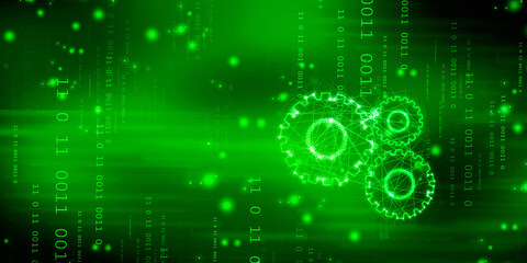 2d illustration abstract gear Network