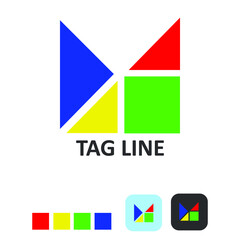 simple initial logo for business and others.