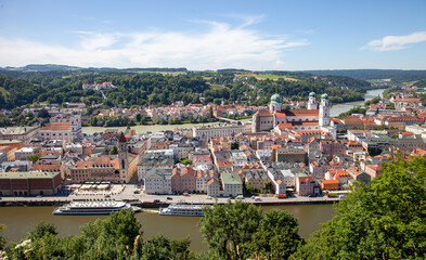 Fototapeta na wymiar Blick auf Passau 