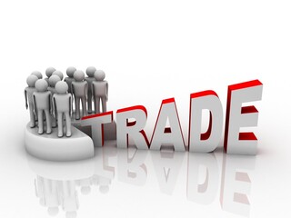 3d illustration Business Network trade concept
