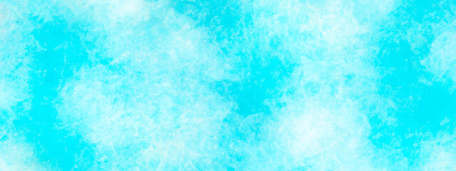 Blue and white color frozen ice surface background. White and blue watercolor splash wallpaper. Water splash or blotch background.	