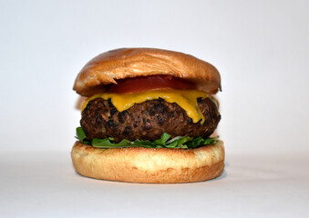 Vegan Burger Central On White Background