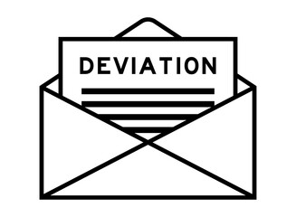 Envelope and letter sign with word deviation as the headline - obrazy, fototapety, plakaty