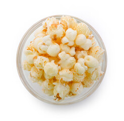 popcorn isolated on white background.