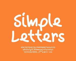 Orange poster with white lettering font Simple letters
