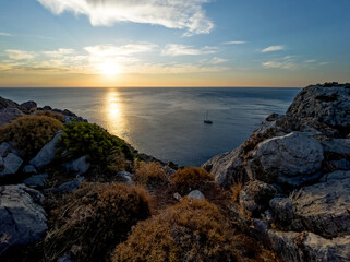 Sunrise on Faliraki east coast, Rhodes