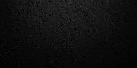 Dark black cracked grunge textured concrete background. Panorama dark grey black slate background or texture. Vector black concrete texture. Stone wall background.	
