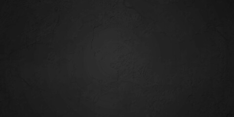Dark black grunge textured concrete background. Panorama dark grey black slate background or texture. Vector black concrete texture. Stone wall background.	
