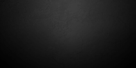 Dark black grunge textured concrete background. Panorama dark grey black slate background or texture. Vector black concrete texture. Stone wall background.	
