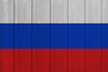 World countries. Wooden background in colors of flag. Russia