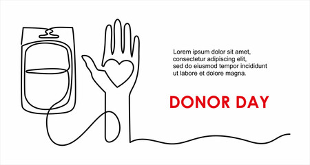 One continuous single line of hand and infuse isolated on white background.